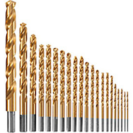 Titanium Drill Bit Set, Pack of 21