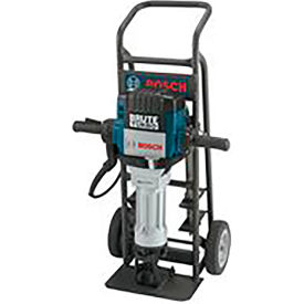 Brute Turbo Breaker Hammer with Deluxe Cart, 2 Star Point & 2 Flat Chisels, Blue/Silver