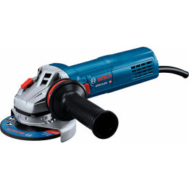 Ergonomic Angle Grinder w/ Lock-on Switch, 10 Amp, 11000 RPM, 4-1/2" Wheel Dia., Blue