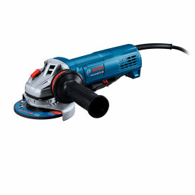 Ergonomic Angle Grinder w/ No Lock-on Paddle Switch, 10 Amp, 11000 RPM, 4-1/2" Wheel Dia, Blue