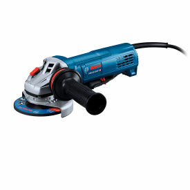 Ergonomic Angle Grinder w/ Lock-on Paddle Switch, 10 Amp, 11000 RPM, 4-1/2" Wheel Dia., Blue