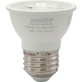 LED MR16 Bulb, 120V, 7W, 500 Lumens, Medium Screw Base, 3000K, Warm White, Pack of 6