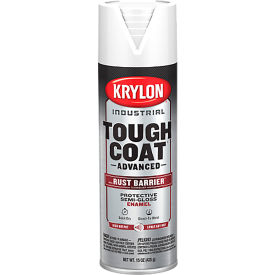Tough Coat Advance Spray Paint with Rust Barrier Technology, 20 oz., Semi-Gloss White