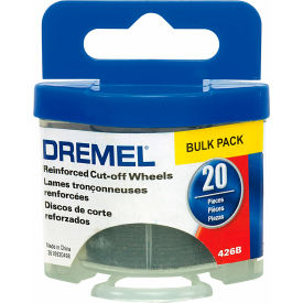 Cut-Off Wheel, 1-1/4" Chuck Size, Bulk Pack of 20
