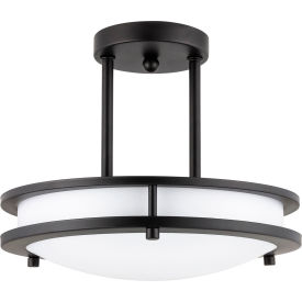 LED Dual Band Ceiling Light Fixture, 15W, 1050 Lumens, 120V, 12" Size, White