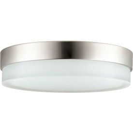 LED Modern Round Flush Light Fixture, 20W, 1000 Lumens, 80 CRI, 11" Size, White