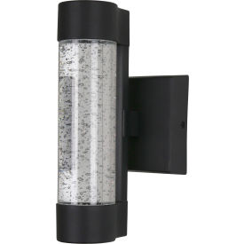 LED Cylindrical Up & Down Wall Sconce, 10W, 600 Lumens, 80 CRI, 12" Size, Black