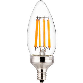 B11 LED Chandelier Light Bulb, Candelabra Base, 8.8W, 800 Lumens, 4000K, Cool White