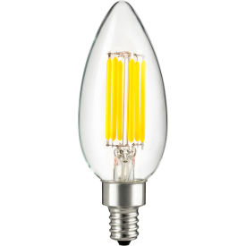 LED Filament B11 Bulb, 120V, 5W, 600 Lumens, Candelabra Screw Base, 4000K Cool White