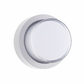 LED Round Modern Outdoor Wall Sconce Light Fixture, 12W, 850 Lumens, 90 CRI, White