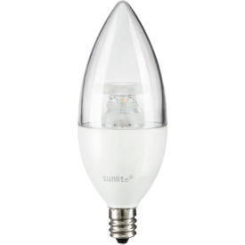 LED B11 Bulb, Clear Torpedo Tip, 120V, 4.5W, Candelabra Screw Base, 5000K, Daylight
