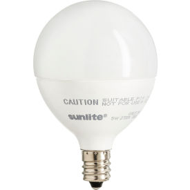 G16.5 LED Light Bulb, Candelabra Base, 5W, 350 Lumens, 3000K, Warm White, Pack of 6