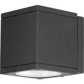 LED Cube Up Or Down Outdoor Light Fixture, 9W, 650 Lumens, 80 CRI, Black