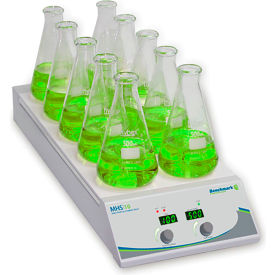 Digital 10 Position Hotplate Stirrer with White Ceramic Top Plate, EU Plug, 230V