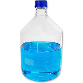 Hybex Media Storage Glass Bottle w/ Blue Cap, 5L Capacity