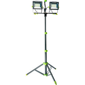 Dual Head LED Work Light w/ Tripod, 20000 Lumens, Black
