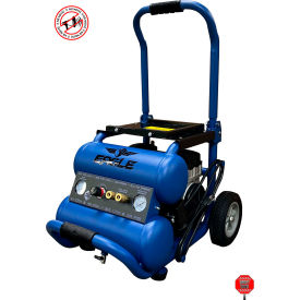 Portable Air Compressor w/ Wheels, 2 HP, 5 Gallon Capacity, Side Stack, 5 CFM