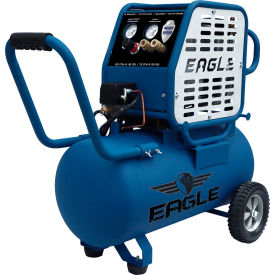 Portable Air Compressor w/ Wheels, 2 HP, 15 Gallon Capacity, Horizontal, 6 CFM