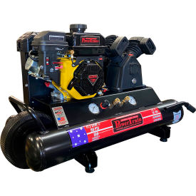 Power Train Twin Tank Air Compressor, 7 HP, 10 Gallon Capacity, Wheelbarrow, 11.2 CFM, 150 PSI