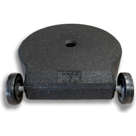 Heavy Duty Octagon Sign Base w/ Wheels, 60 lb., Black