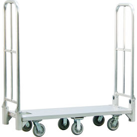 U Boat Platform Truck, Aluminum, 6" Casters, 61"L x 18"W, 1200 lb. Cap.