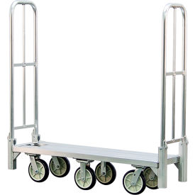 U Boat Platform Truck, Aluminum, 8" Casters, 61"L x 18"W, 1200 lb. Cap.