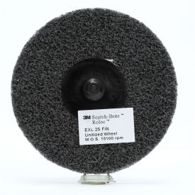 Scotch-Brite Roloc EXL Unitized Wheel, 3" Dia. x NH, 10 Pack