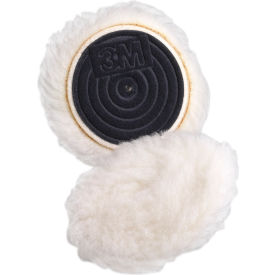 Finesse-it Wool Knit Buffing Pad, 3" Dia., White, 10 Bag