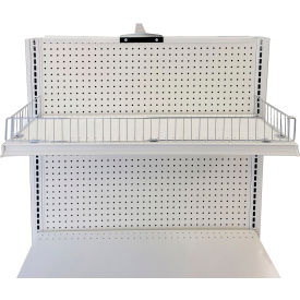 Gondola Wire Front Fence, 48"L x 3"H, Chrome Finish