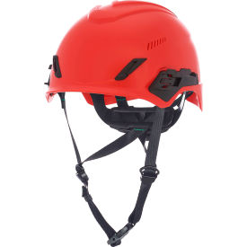 V-Gard® H1PRO Safety Helmet, Trivent Fas-Trac® III Pivot Ratchet Suspension, Red