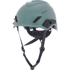 Safety Helmet, Trivent Fas-Trac III Pivot Ratchet Suspension, Gray