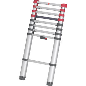 Telescopic Ladder with 9 Steps, One Hand Unlocking System, 330 lb. Capacity