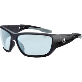 Safety Glasses, Indoor/Outdoor Lens, Matte Black Frame