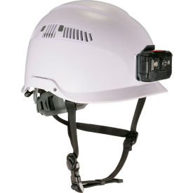 Skullerz 8977LED Safety Helmet with LED Light, Type II, Class C, One Size, White