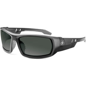 Safety Glasses, Smoke Lens, Matte Black Frame