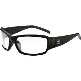 Safety Glasses, Clear Lens, Matte Black Frame