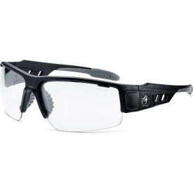 Skullerz DAGR-AFAS Half Frame Safety Glasses, Clear Lens, Matte Black Frame