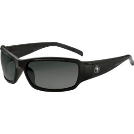 Safety Glasses, Smoke Lens, Matte Black Frame