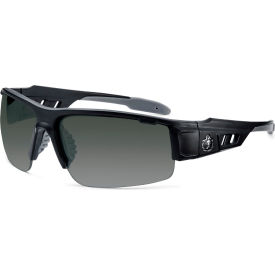 Skullerz Half Frame Safety Glasses, Smoke Lens, Matte Black Frame