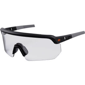 Half Frame Safety Glasses, Clear Lens, Matte Black Frame