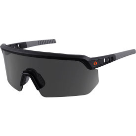Half Frame Safety Glasses, Smoke Lens, Matte Black Frame