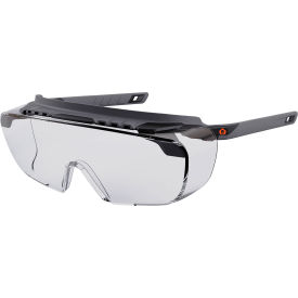 Half Frame Safety Glasses, Clear Lens, Matte Black Frame