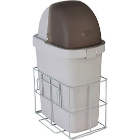 MobileCare Waste Bin w/ Side Mount Accessory Rail, 11"L x 7"W x 13"H, Gray