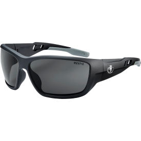 Safety Glasses, Smoke Lens, Matte Black Frame