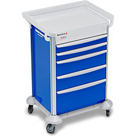 MobileCare Keyed Lock Cart, 27"W x 27"D x 39"H, Blue