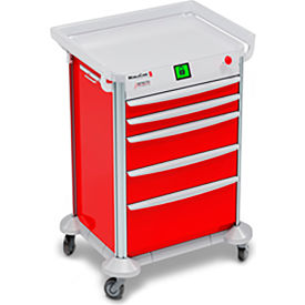 MobileCare Quick Release Cart, 27"W x 27"D x 39"H, Red