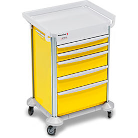 MobileCare Keyed Lock Cart, 27"W x 27"D x 39"H, Yellow