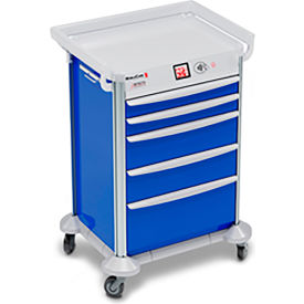 MobileCare Electronic Medical Cart, 27"W x 27"D x 39"H, Blue