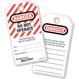Safety "Do Not Operate" Lockout Tagout Tags, English, 12/Bag
