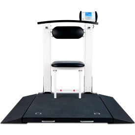 Digital Wheelchair Scale, Folding Column & Seat, 1000 lb. Capacity, 32"L x 36"W Platform